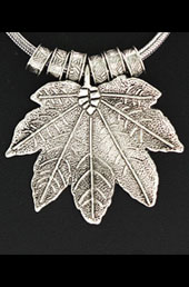Vogue Crafts and Designs Pvt. Ltd. manufactures Maple Leaf Silver Pendant at wholesale price.