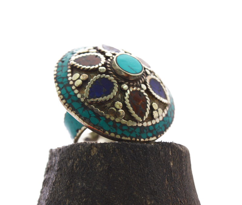 Vogue Crafts & Designs Pvt. Ltd. manufactures The Blue Petals Ring at wholesale price.