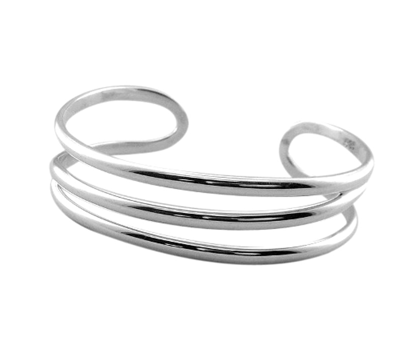 Vogue Crafts & Designs Pvt. Ltd. manufactures Three-row Silver Cuff at wholesale price.