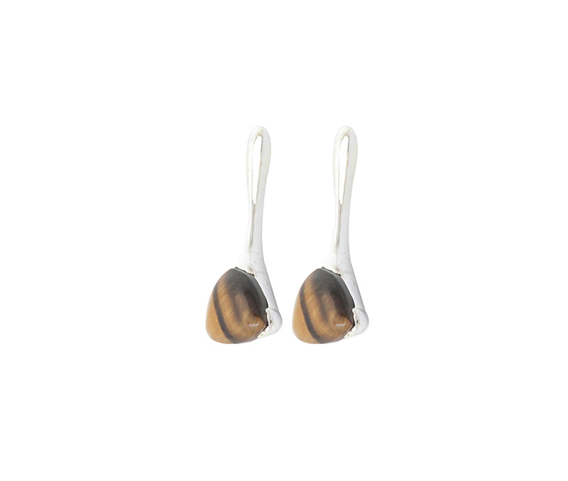 Vogue Crafts & Designs Pvt. Ltd. manufactures Textured Stone Silver Earrings at wholesale price.