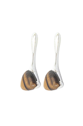 Vogue Crafts and Designs Pvt. Ltd. manufactures Textured Stone Silver Earrings at wholesale price.