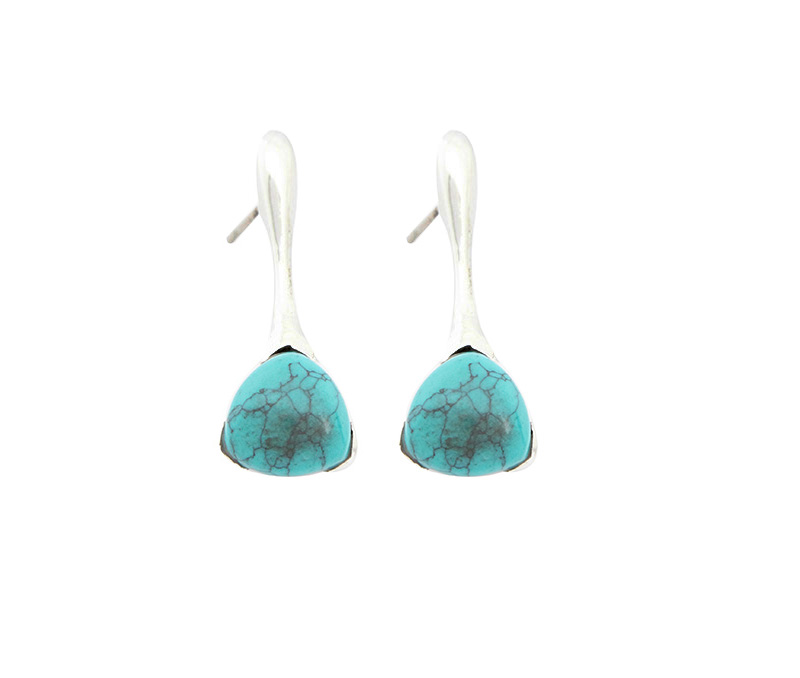 Vogue Crafts & Designs Pvt. Ltd. manufactures Turquoise Stone Silver Earrings at wholesale price.