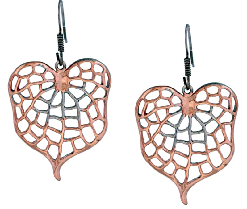 Vogue Crafts & Designs Pvt. Ltd. manufactures Cordate Leaf Silver Earrings at wholesale price.