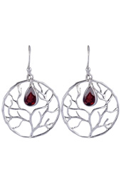 Sterling Silver Tree Earrings