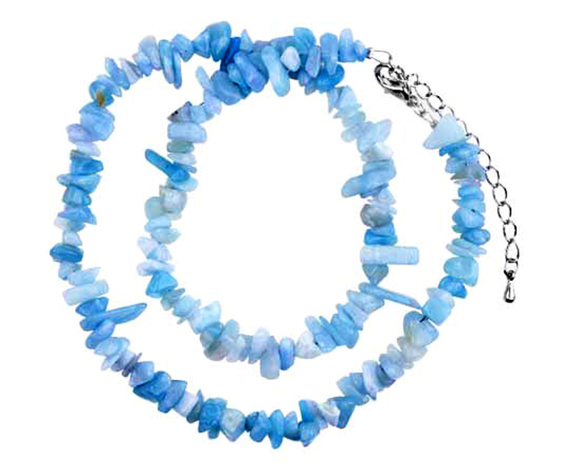 Vogue Crafts & Designs Pvt. Ltd. manufactures Light Blue Stones Silver Necklace at wholesale price.