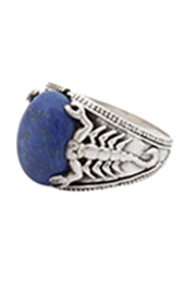 Vogue Crafts and Designs Pvt. Ltd. manufactures The Blue-Scorpion Silver Ring at wholesale price.