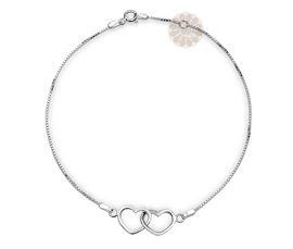 Vogue Crafts and Designs Pvt. Ltd. manufactures Hearts Entwined Silver Anklet at wholesale price.
