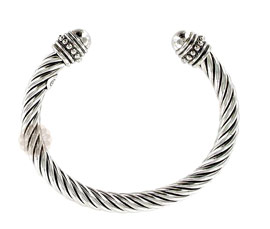 Vogue Crafts and Designs Pvt. Ltd. manufactures Twisted Pattern Silver Cuff at wholesale price.