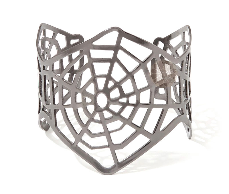 Vogue Crafts & Designs Pvt. Ltd. manufactures Spider Web Silver Cuff at wholesale price.