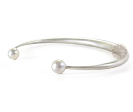 Vogue Crafts and Designs Pvt. Ltd. manufactures Silver Pearl Cuff at wholesale price.
