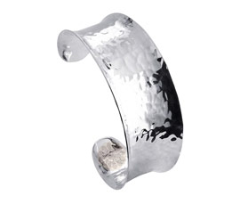 Vogue Crafts and Designs Pvt. Ltd. manufactures Hammered Sterling Silver Cuff at wholesale price.
