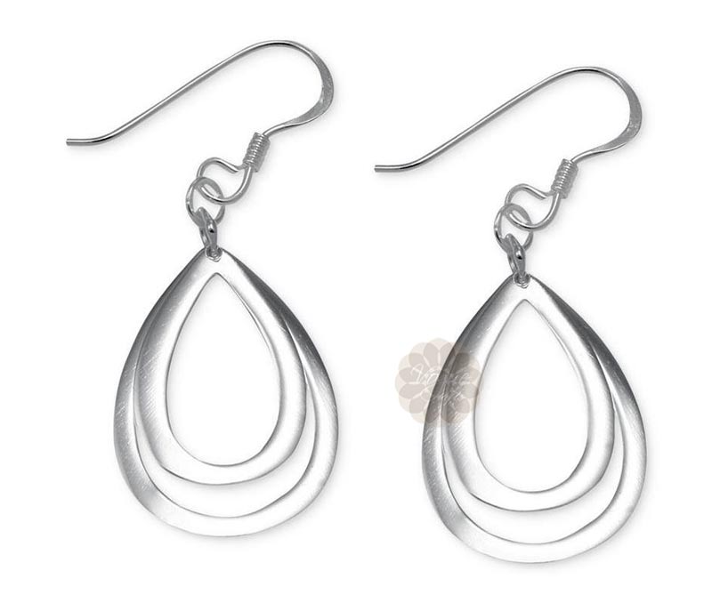 Vogue Crafts & Designs Pvt. Ltd. manufactures Double Teardrop Silver Earrings at wholesale price.