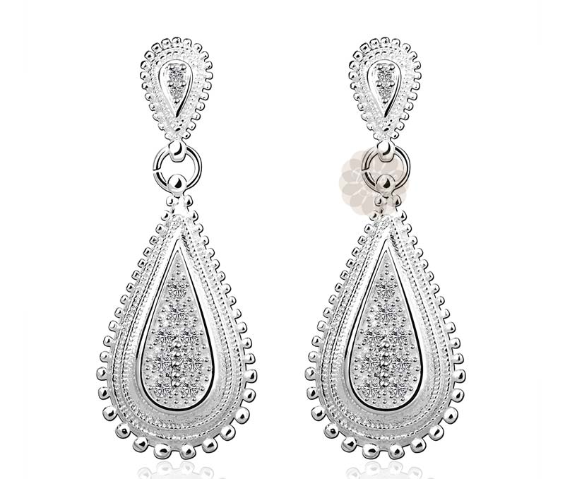 Vogue Crafts & Designs Pvt. Ltd. manufactures Traditional Teardrop Silver Earrings at wholesale price.