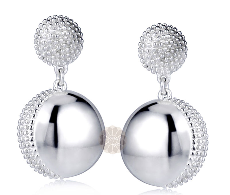 Vogue Crafts & Designs Pvt. Ltd. manufactures Textured Silver Ball Earrings at wholesale price.