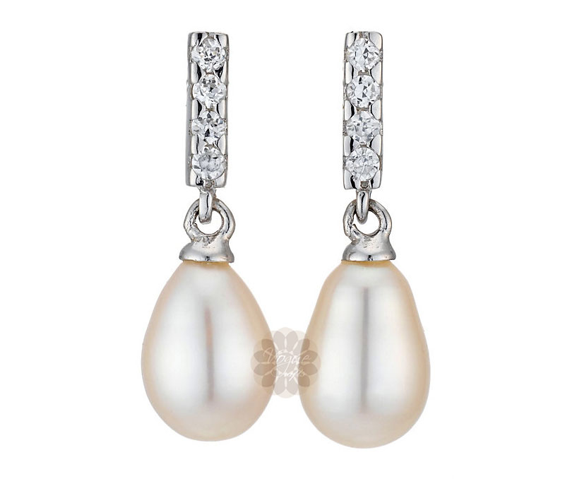 Vogue Crafts & Designs Pvt. Ltd. manufactures Pearl Drop Silver Earrings at wholesale price.