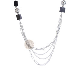 Vogue Crafts and Designs Pvt. Ltd. manufactures Layered Silver Necklace at wholesale price.