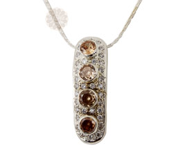Vogue Crafts and Designs Pvt. Ltd. manufactures Champagne Stone Silver Pendant at wholesale price.